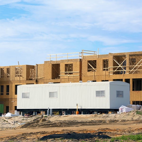 construction site office trailers are designed to be durable and able to withstand harsh weather conditions